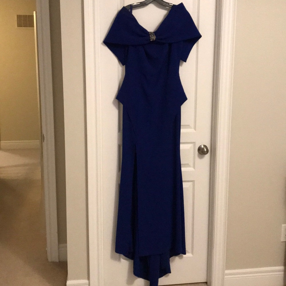 Royal blue maxi dress.